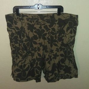 Columbia Mens Swim Trunks Floral green & brown